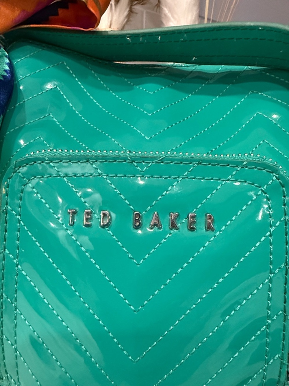 Ted Baker Teal Quilted Crossbody Bag - Picture 2 of 10